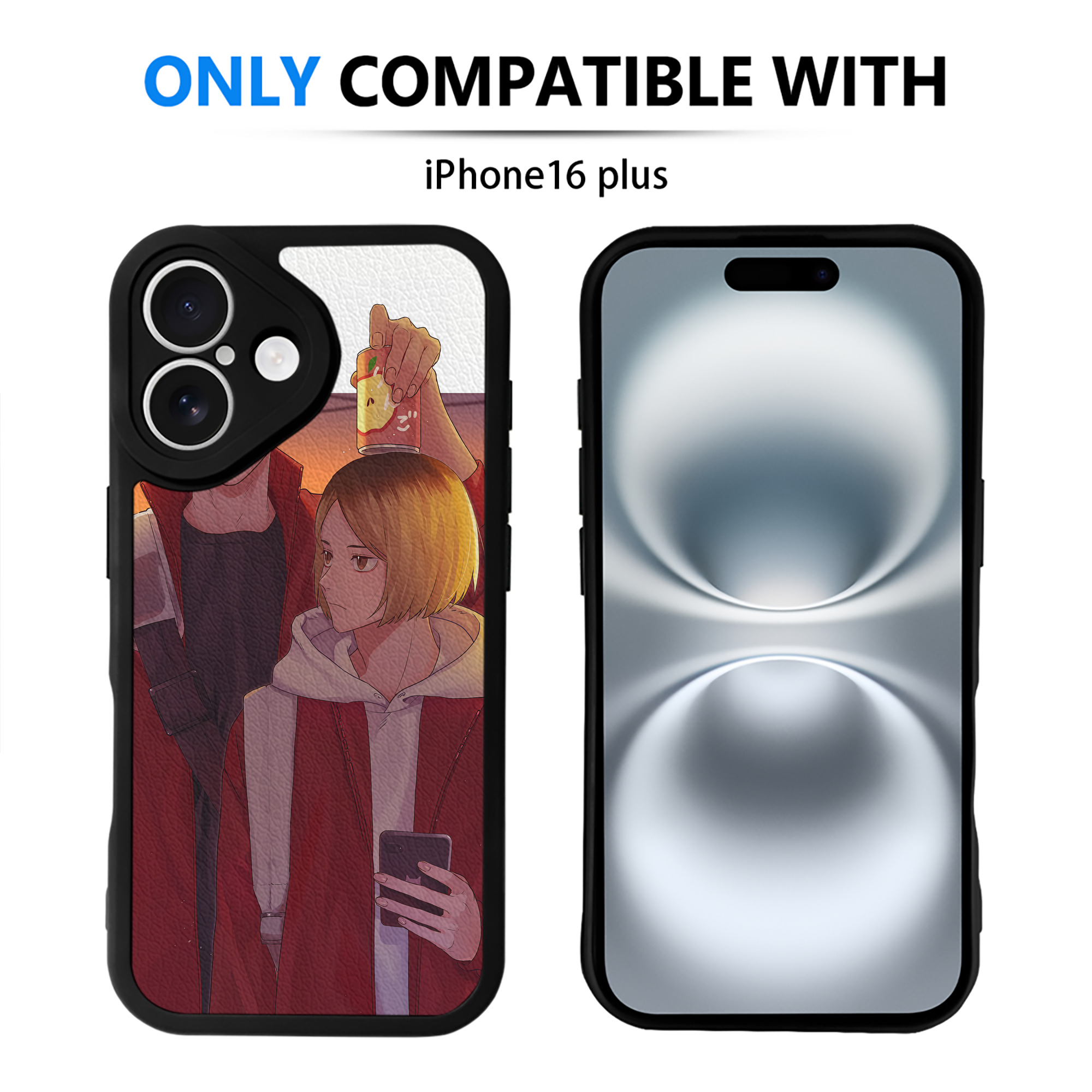 （画像用） ハイキュー!! Haikyu!! 【iPhone 16シリーズ対応】シリコンスマホケース（レザー調） 材質：シリコン